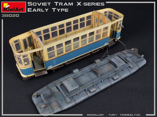 Сборная модель 1/35 советский трамвай X-серии раннего типа межвоенного периода MiniArt 38020