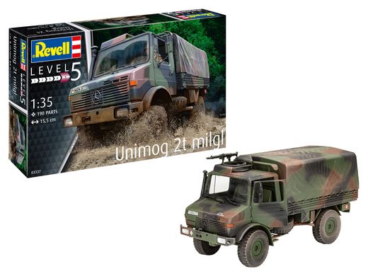 Сборная модель 1/35 грузовик Unimog 2T milgl Revell 03337