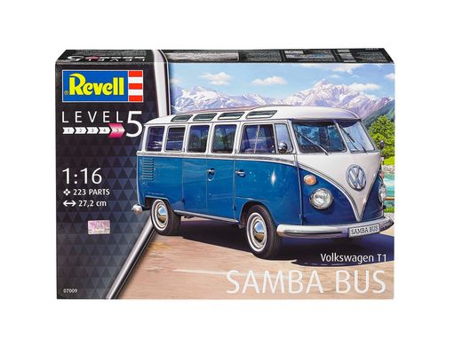 Збірна модель 1/16 автомобіль VW Typ 2 T1 Samba Bus Revell 07009