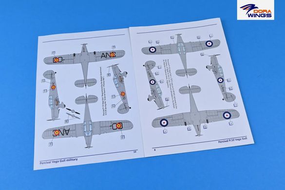 Збірна модель 1/48 літак Percival P.10 Vega Gull (military service) DW 48005