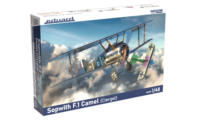 Сборная модель 1/48 самолет Sopwith F.1 Camel (Clerget) Weekend edition Eduard 8486