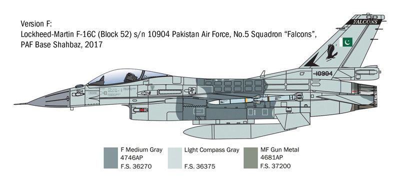 Збірна модель 1/48 літак Lockheed Martin F-16C Fighting Falcon Italeri 2825