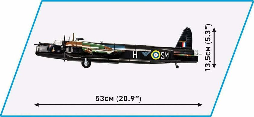 Учебный конструктор британский двухмоторный бомбардировщик Vickers Wellington Mk.II COBI 5723