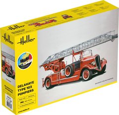 Збірна модель 1/24 авто пожежної бригади Delahaye Type 103 Pompiers Стартовий набір Heller 56780