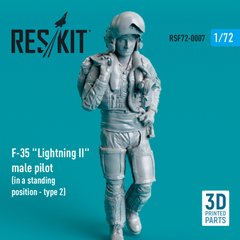 1/72 Scale Model F-35 "Lightning II" Pilot (Standing - Type 2) Reskit RSF72-0007