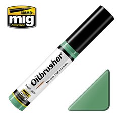 Олійна фарба з вбудованим пензлем-аплікатором OILBRUSHER Меха світло-зелений Ammo Mig 3529