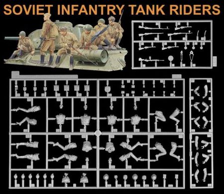 Радянські піхотні танкісти Soviet Infantry Tank Riders Dragon 6197 | 1:35