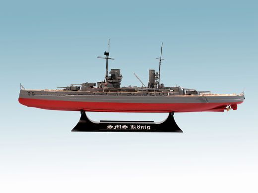 Сборная модель 1/350 "Кениг", Немецкий линейный корабль 1 Мировой войны ICM S.001
