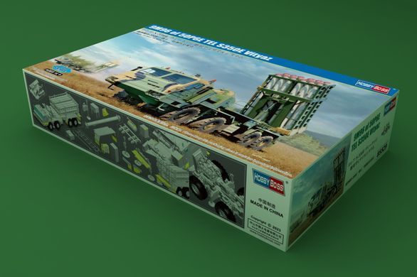 Assembled model 1:35 SAM 9M96 Of 50P6E TEL S350E Vityaz Hobby Boss 85529