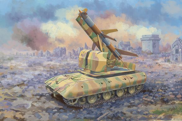 Сборная модель 1/35 зенитный танк Е-100 оснащен ракетой "Дочка Рейна" I Trumpeter 09586