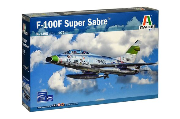 Збірна модель 1/72 літак F-100F Super Sabre Italeri 1398