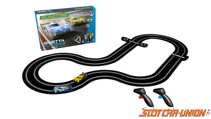 Set of racing track with cars Ginetta Racers Set - EU Plug Scalextric C1412P