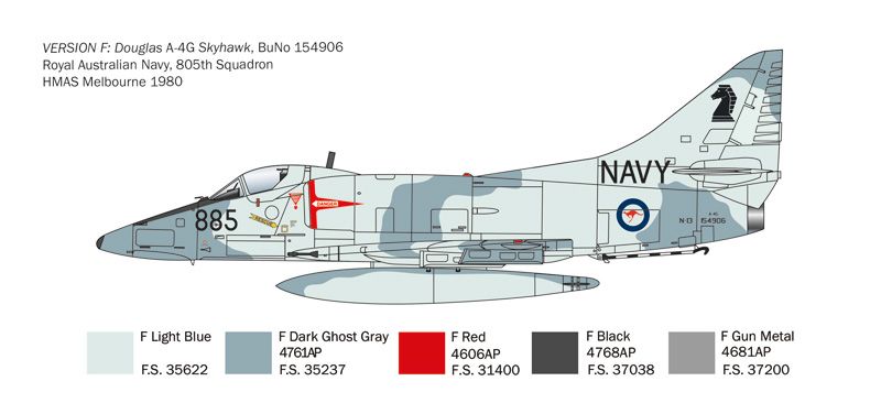 Italeri 2826 A-4 E/F/G Skyhawk 1/48 assembled model