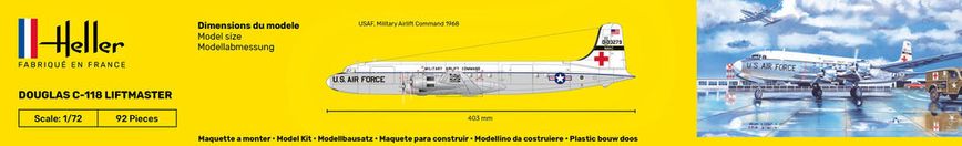 Сборная модель Самолета Douglas C-118 Liftmaster Heller 80317 1:72