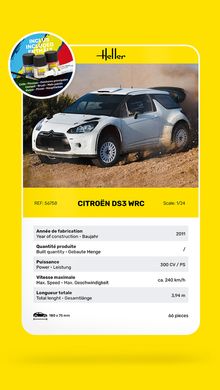 Стартовий набір 1/24 автомобіль Citroën DS3 WRC Heller 56758