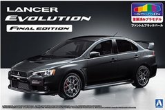 Сборная модель 1/24 автомобиля Mitsubishi Lancer Evolution Final Edition - Black Pearl Aoshima 05090