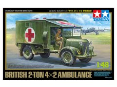 Збірна модель 1/48 британська 2-тонна 4×2 польова санітарна машина 2-Ton 4x2 Ambulance Tamiya 32605
