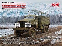 Сборная модель 1/35 Военный грузовик США Studebaker US6-U3 ICM 35490