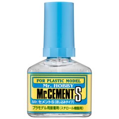 Жидкий клей с высоким проникающим свойством Mr. Cement S (40 ml) MC129 Mr.Hobby MC129