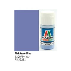 Акриловая краска лазурная синий матовая Flat Azure Blue 20ml Italeri 4308