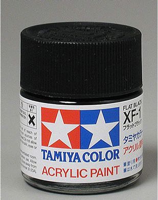 Акрилова фарба XF1 Чорний (Black) 23мл Tamiya 81301