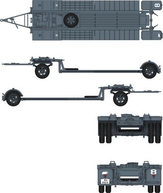 Сборная модель 1/35 трейлер прицеп Sonderanhänger 115 10 Ton Tank Trailer Sd.Ah.115 Das Werk DW35002