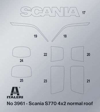 Prefab model 1/24 truck Scania S770 4x2 Normal Roof - LIMITED EDITION Italeri 3961