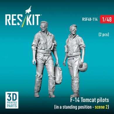 Фігури 1:48 пілоти F-14 Tomcat (у положенні стоячи - сцена 2) (2 шт.) Reskit RSF48-0114