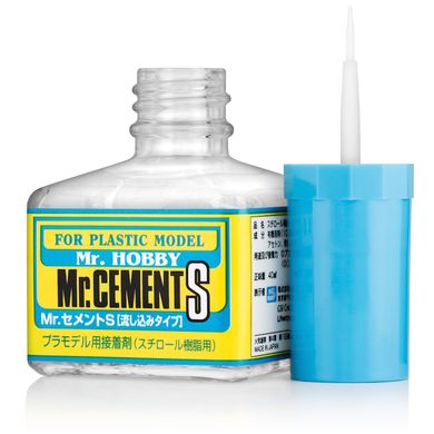 Жидкий клей с высоким проникающим свойством Mr. Cement S (40 ml) MC129 Mr.Hobby MC129