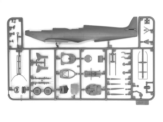 Сборная модель 1/48 самолет Спитфайр Mk.IX, британский истребитель 2 Мировой войны ICM 48061