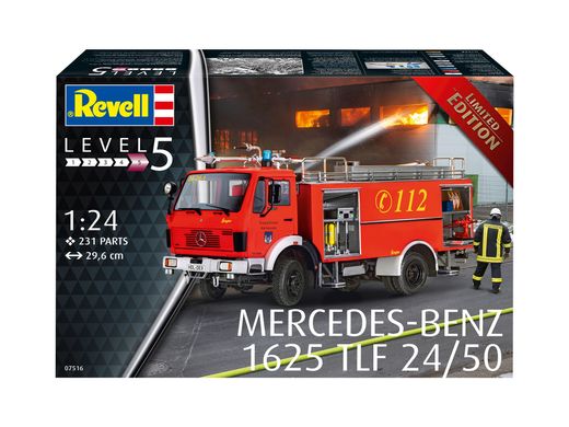 Prefab model 1/24 fire truck Mercedes-Benz 1625 TLF 24/50 Revell 07516