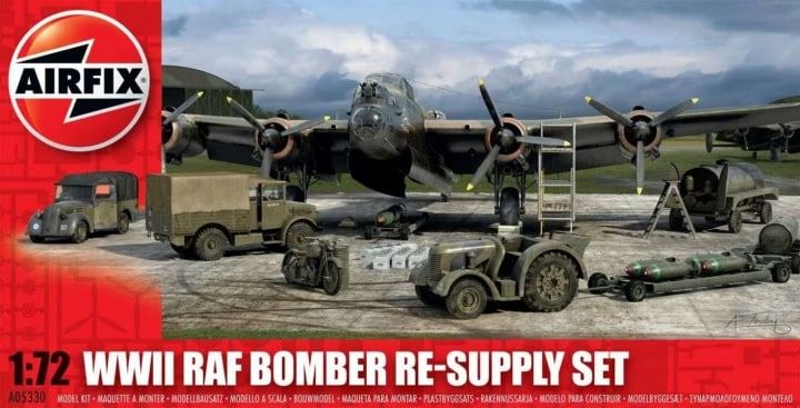 Assembled model 1/72 Bomber Re-supply Set (RAF, World War II) Airfix 05330
