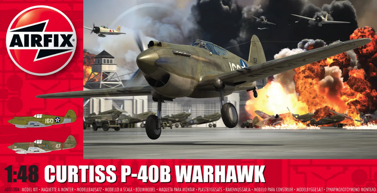 Збірна модель 1/48 винищувач Curtiss P-40B Warhawk Airfix A05130A