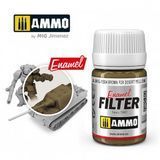 Эмалевый фильтр Коричневый для пусто-желтого FILTER (Brown for Desert Yellow) Ammo Mig 1504