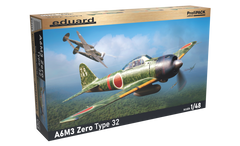 Assembled model 1/48 Japanese fighter "Zero" A6M3 Zero Type 32 ProfiPACK edition Eduard 82213