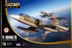 Сборная модель 1/48 самолет F-104G/S ASA/M Starfighter Italian Air Force Kinetic 48093