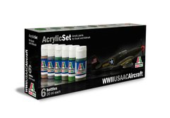 Set of acrylic paints Airplane WWll USAAC Aircraft 6 pieces Italeri 438AP