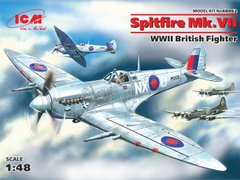1/48 Spitfire Mk.VII British WW2 fighter jet ICM 48062