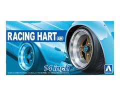 Комплект колес Rim & Tire Set (44) Racing Hart (4H) 14 "Aoshima 05377 1/24, В наличии