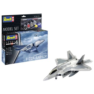 Стартовый набор 1/72 самолет Lockheed Martin F-22A Raptor Revell 63858