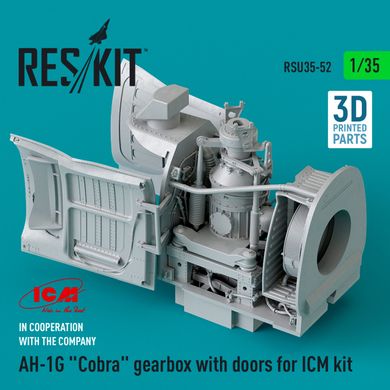 1/35 Scale Model AH-1G "Cobra" Gear Box with Door for ICM (3D Printed) Reskit RSU35-0052, In stock