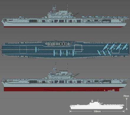 Збірна модель 1:700 корабель USS ENTERPRISE CV-6 Academy 14409