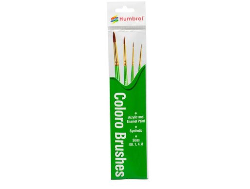 Набор кистей Coloro Brush Pack - Size 00/1/4/8 Humbrol AG4050