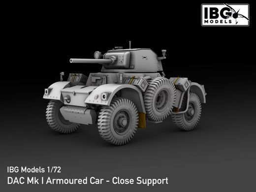 Збірна модель 1:72 бронеавтомобіль DAC Mk.I Close Support - British Armoured Car IBG 72147