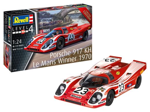 Prefab model 1/24 racing car Porsche 917K Le Mans Winner 1970 Revell 07709
