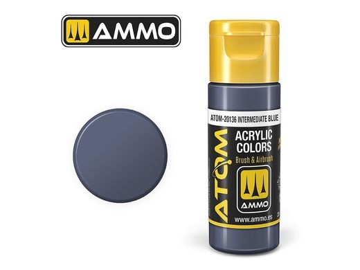 Acrylic paint ATOM Intermediate Blue Ammo Mig 20136