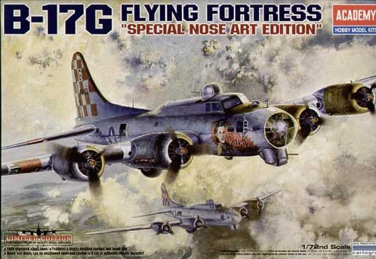 Сборная модель 1/72 бомбардировщик B-17G Flying Fortress "Special Nose Art Edition" Academy 12414