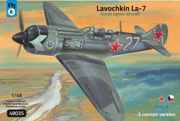 Збірна модель винищувача Lavochkin La-7 3 cannon version Fly 48035
