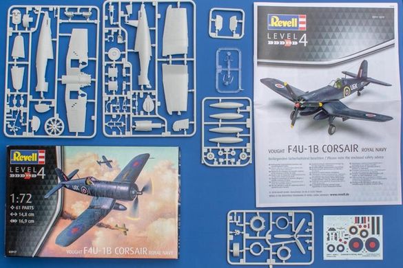 Assembled model American carrier-based fighter-bomber F4U-1B Corsair Royal Revell 03917
