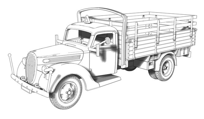 Збірна модель 1/72 німецька 3-х тонна вантажівка G917T 1939 року ACE 72580